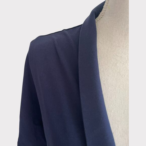 Pact Short Robe Navy Blue Belted Front Pockets Organic Cotton Size M Cardigan - Picture 4 of 12